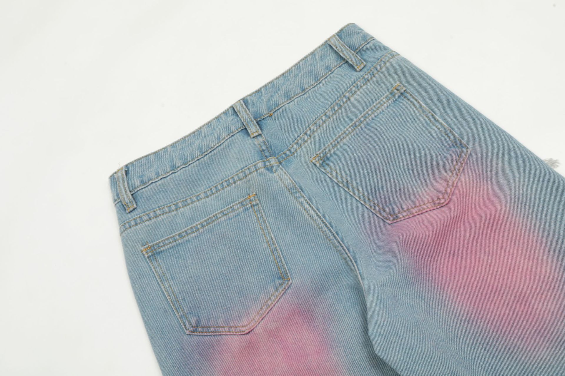 Sweet Cute Butterfly Wash Denim Trousers - Image 14