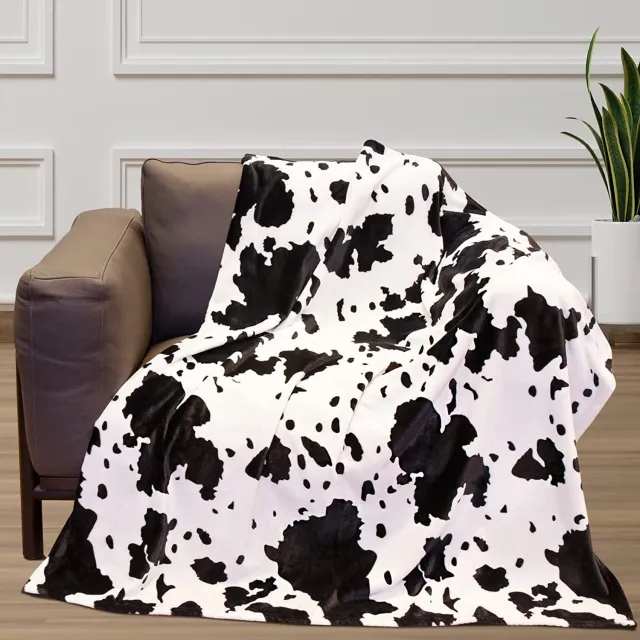 Cow Printing Blanket Digital Flannel Style 2 - Shop at LoveMi