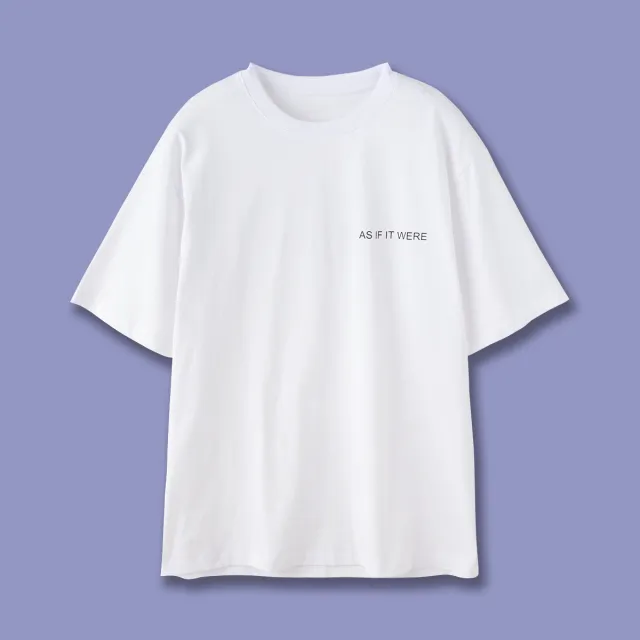 Cotton Short sleeved T shirt Letter Print White - Shop at LoveMi