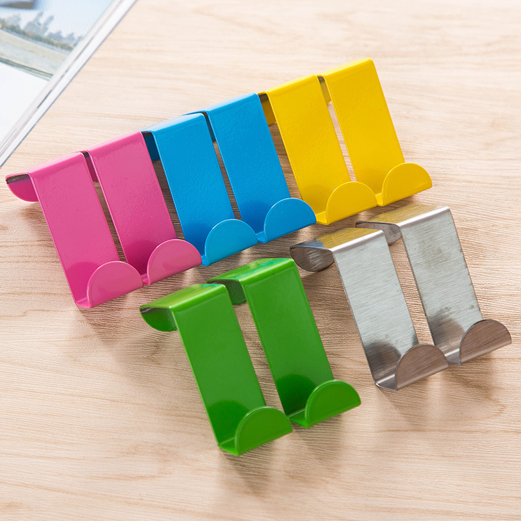 Color Stainless Steel Door Back Dual-purpose Hook