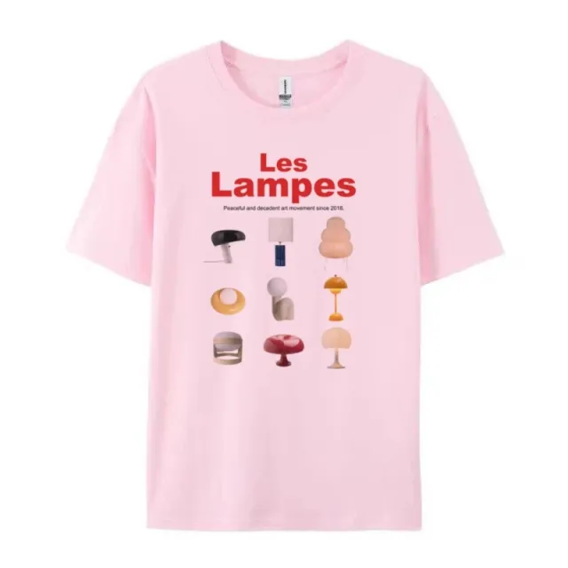 Printed Y2g Fashion Graphic Street Style Short Sleeve Pink - Shop at LoveMi
