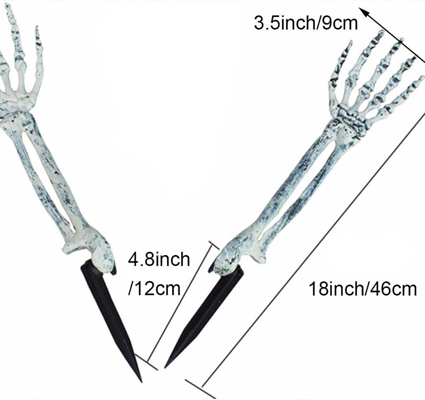 Title 3, Halloween Decorations Simulation Hand Bone Skel...