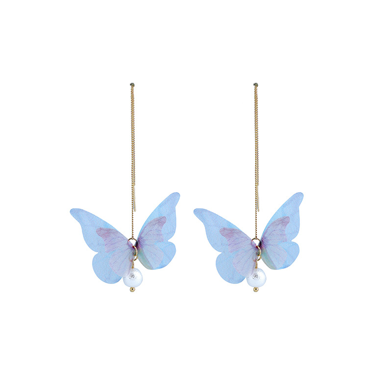 Earrings Long Fairy Pearl Pendant Mori Style Simple