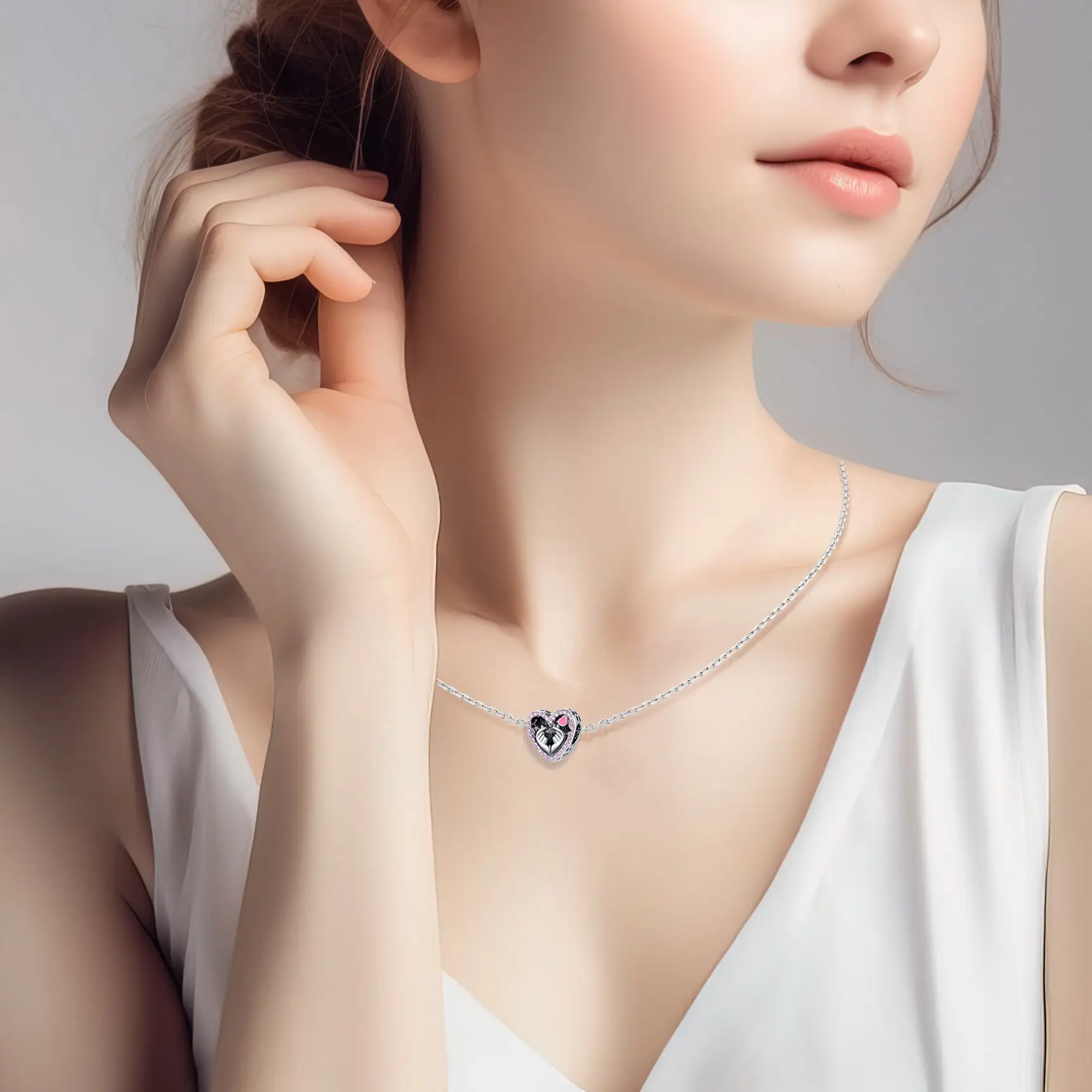 Silver-plated Beaded Pendant Bracelet DIY Accessories Loose