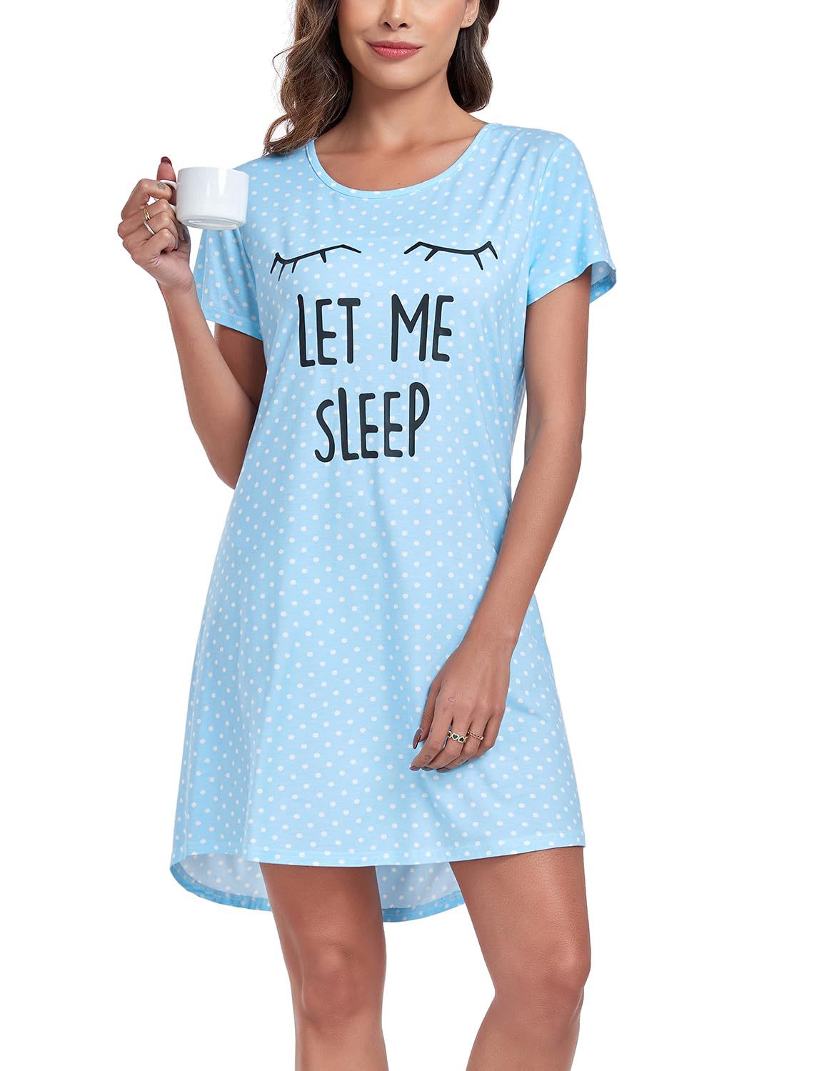 Fashion Casual Home Comfortable Women's Dress Light Blue - Shop at LoveMi
