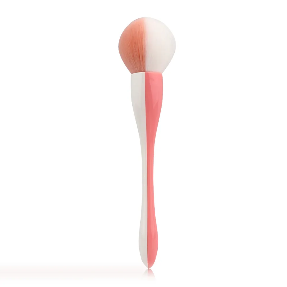 Small Waist Powder Brush Single Large Two-colour Round Head - Pink And White
