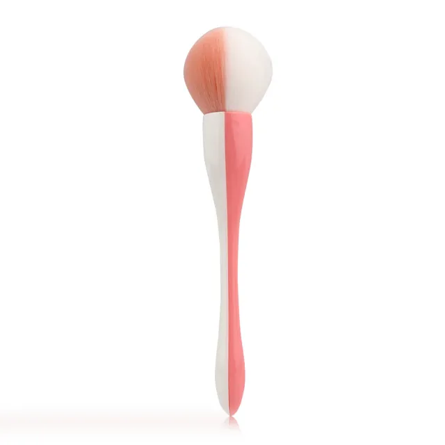 Small Waist Powder Brush Single Large Two color Round Head Pink And White - Shop at LoveMi