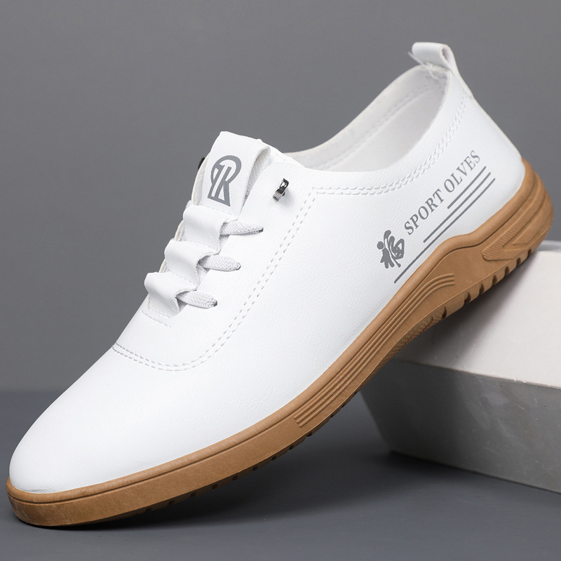 Men's Lace Up Casual Leather Shoes Fashion All-matching - Image 2