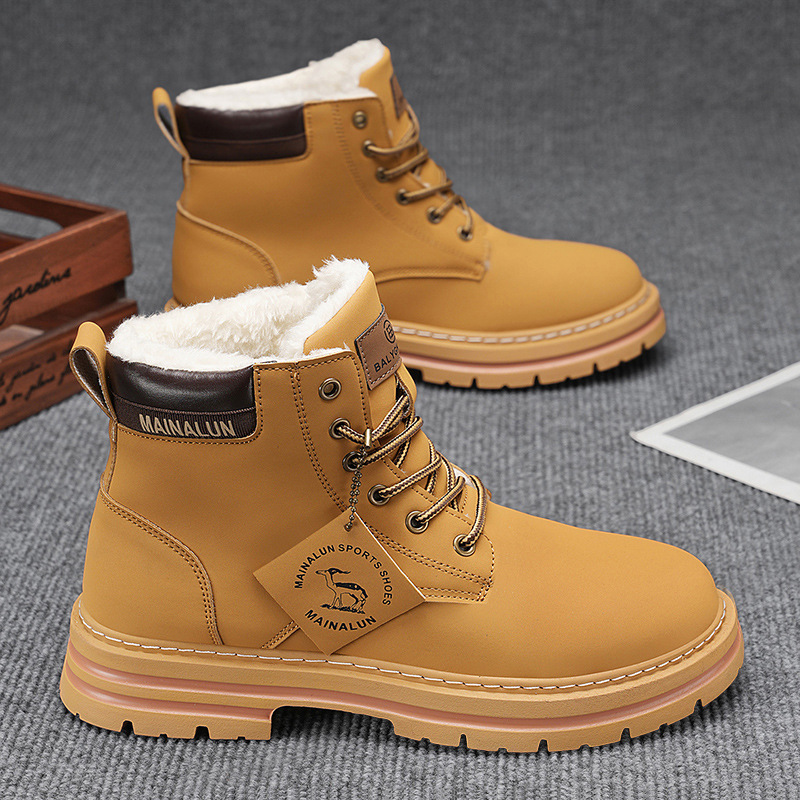 Mens Snow Boots With Fleece Lining For Warmth
