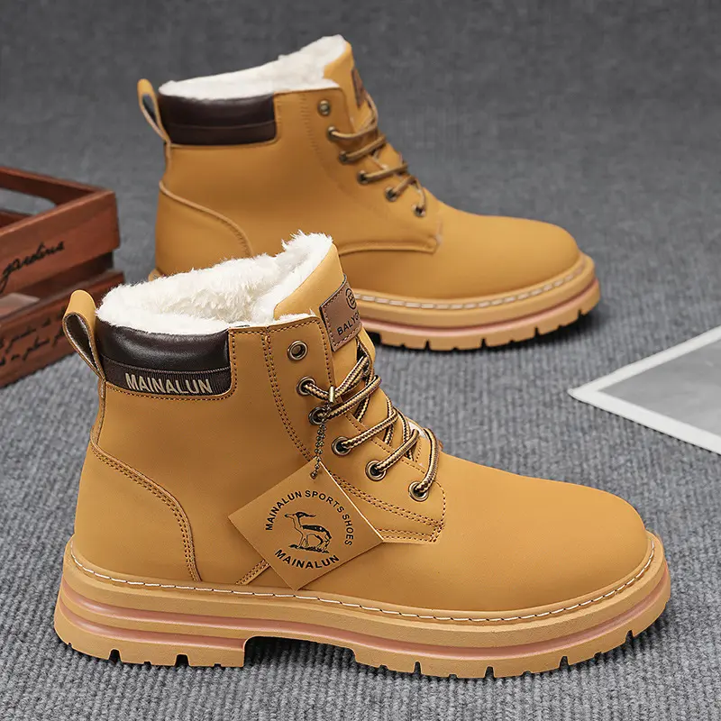 Mens Snow Boots With Fleece Lining