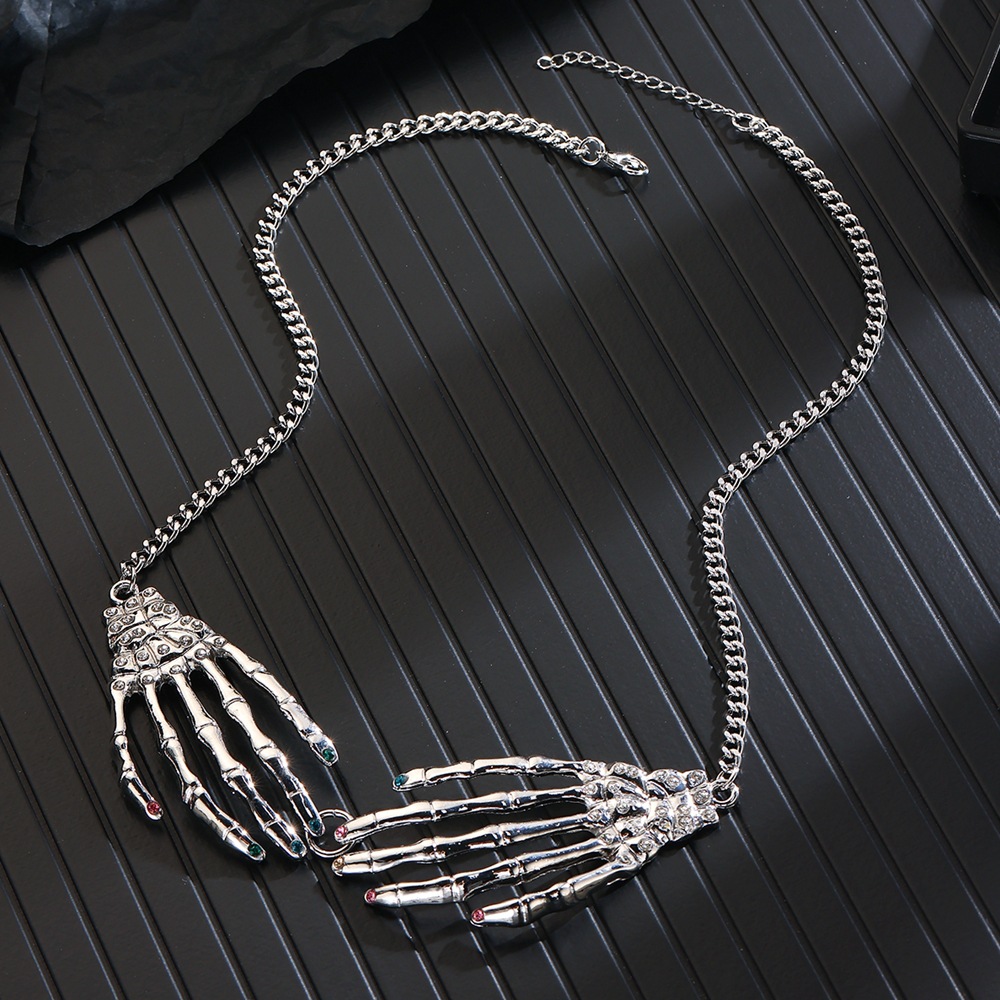 Halloween Personalized Ghost Skull Necklace