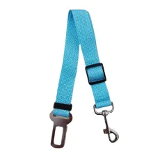 Pet Supplies Car Retractable Adjustable Safety Belt - Sky Blue - View 1