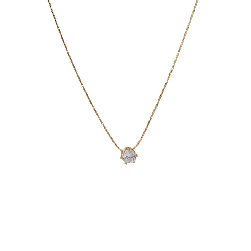 Solitaire geometric necklace