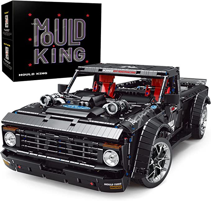 Black Pickup Block Racing Car