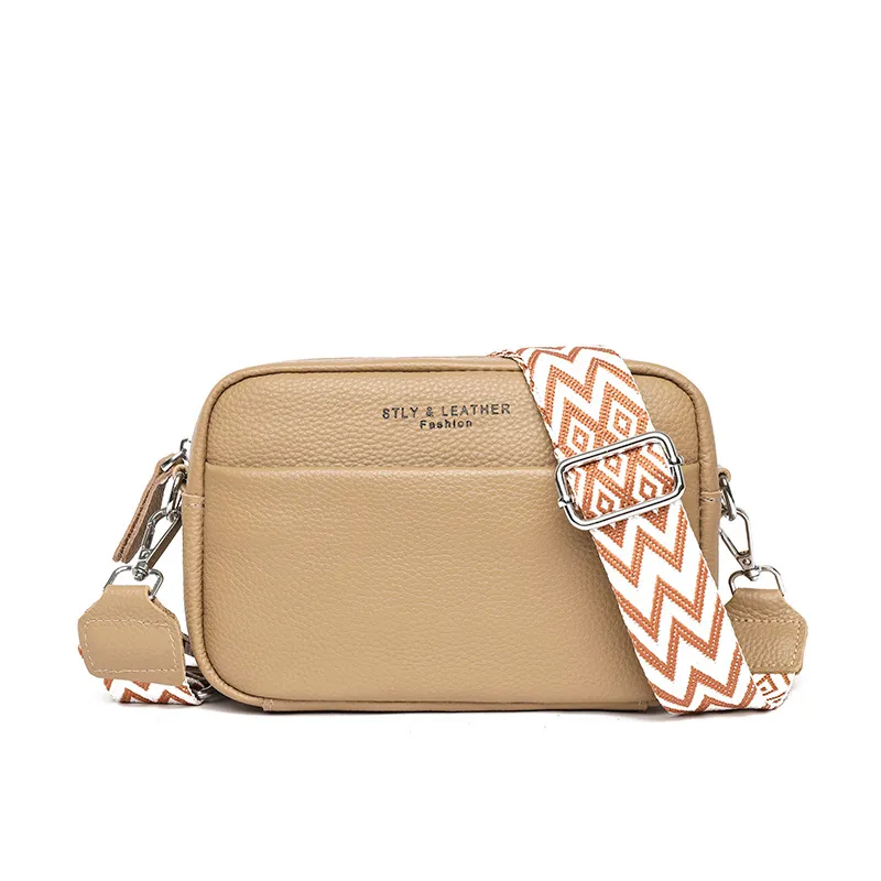 Fashion Shoulder Crossbody Bags With Rhombus Embroidered Wide Shoulder Strap Cute Small Square Bag Women - Red