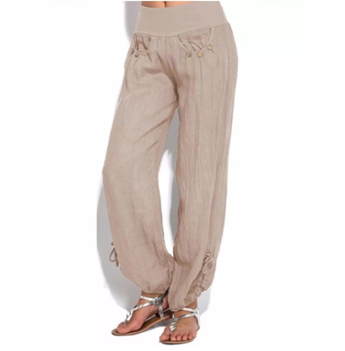 Title 11, Nuovi Pantaloni Casual Donna a Gamba Larga con ...