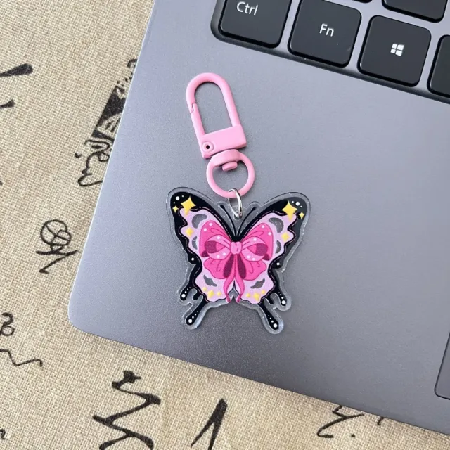 Keychain Pendant Mobile Phone Charm Girl Double sided Pink - Shop at LoveMi
