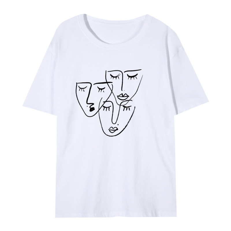 Title 7, T-shirt ample imprimée pour femmes avec masque ...