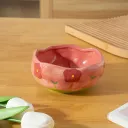 Red Hand Painted Bowl