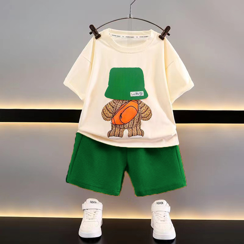 Boys' Suit Short Sleeve T-shirt Casual Sports Shorts