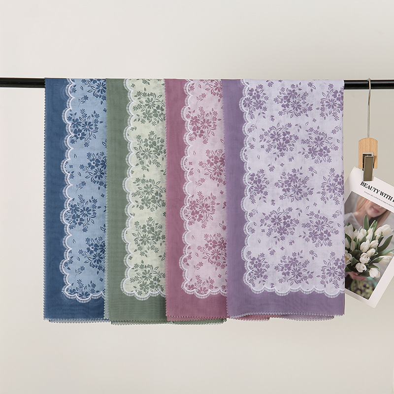 Cross Fashion Printed Sunscreen Scarf Malay Middle East Hui Headcloth