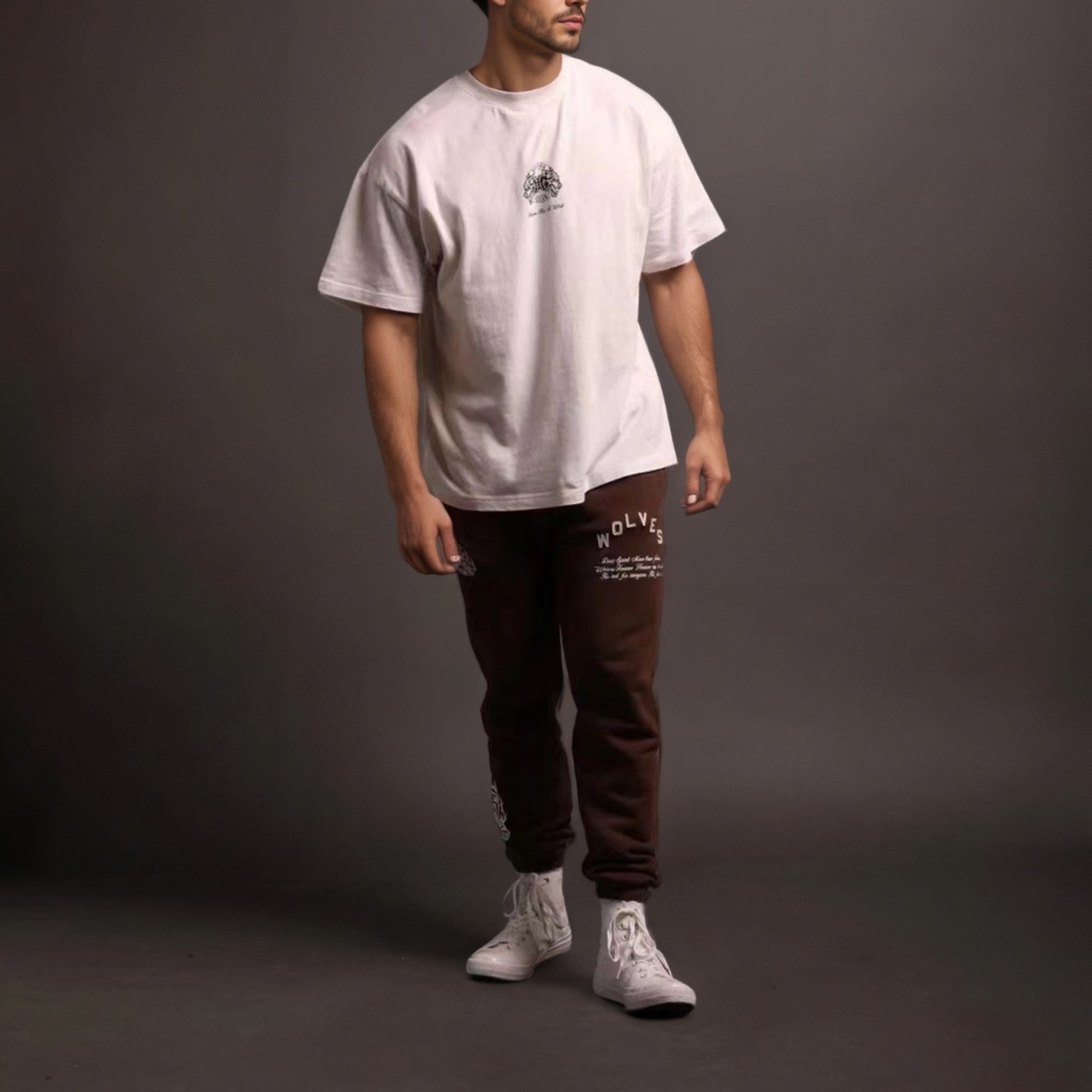 Loose-fit Fitness T-shirt Yoga Top With A Printed Design