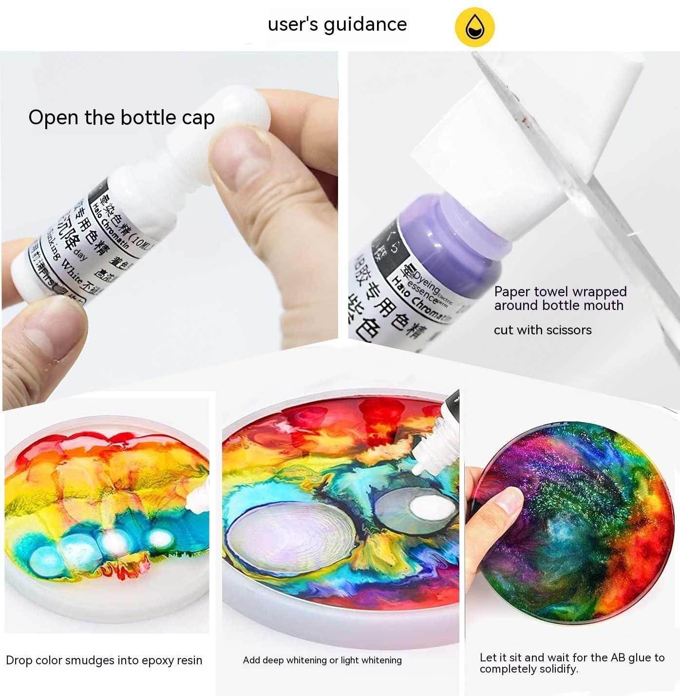 Cross-border Manufacturers Crystal Glue Use Hair Dye Diffusion Color Concentrate Color Rendering 3D Blooming Fluid Alcohol Ink - Image 10