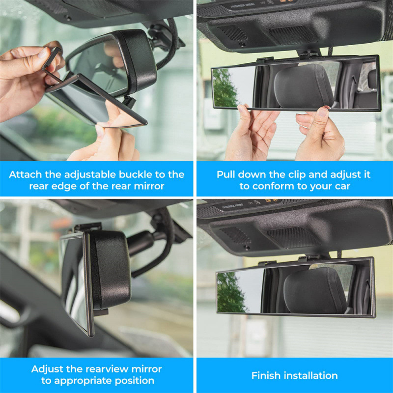 Automotive Wide-View Anti-Glare Rearview Mirror