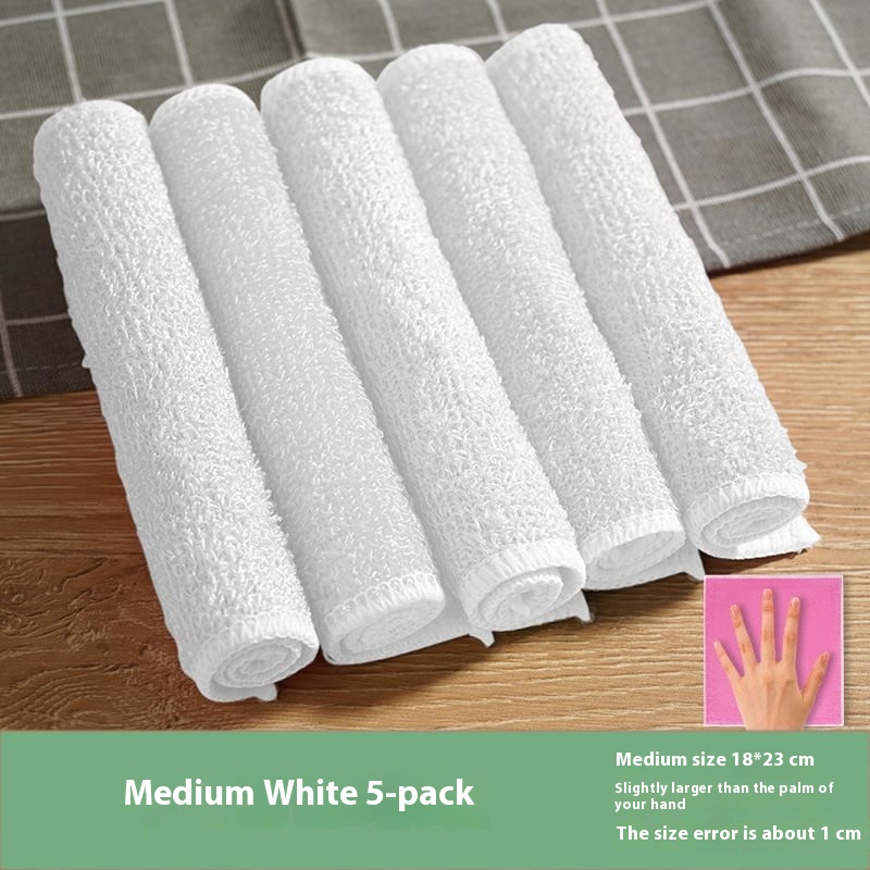 Medium White 5pcs