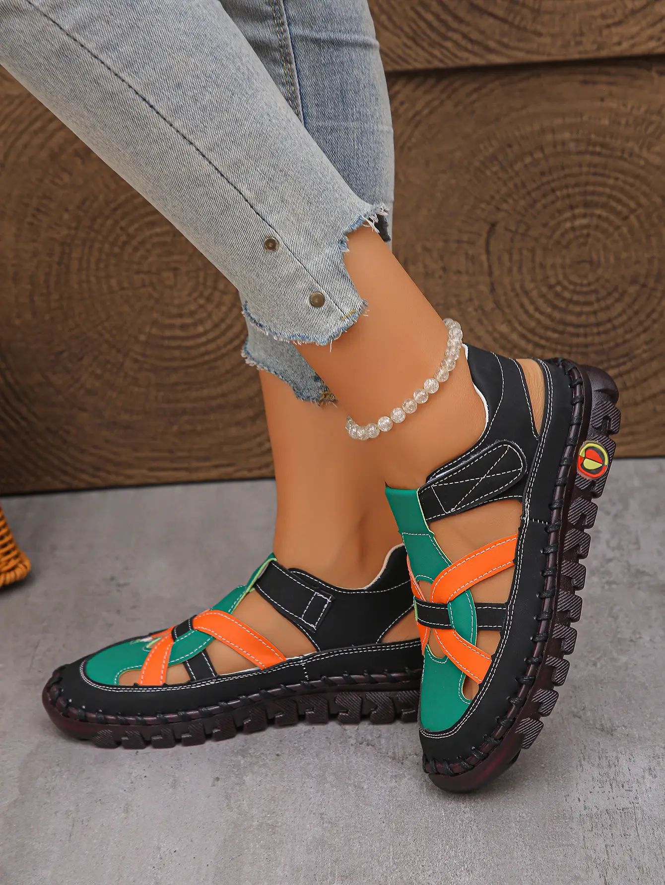 Womens Stylish High-end Plus-size Platform Sandals For Outdoor Wear