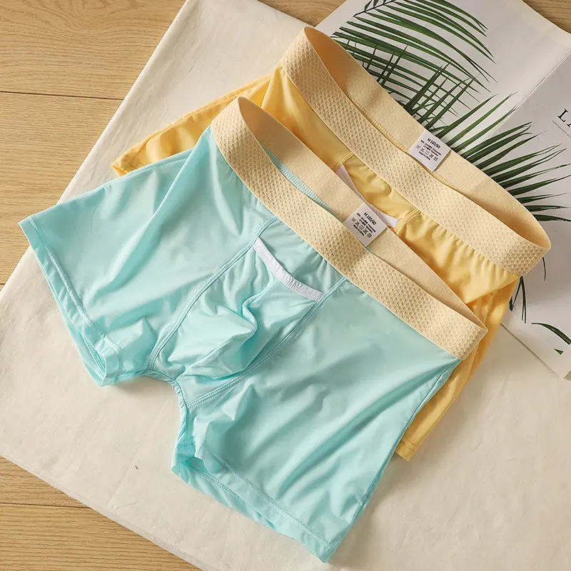 Mens Quick-Drying Ice-Silk Breathable Ultra-Thin Slim-Fit Shorts for Sports