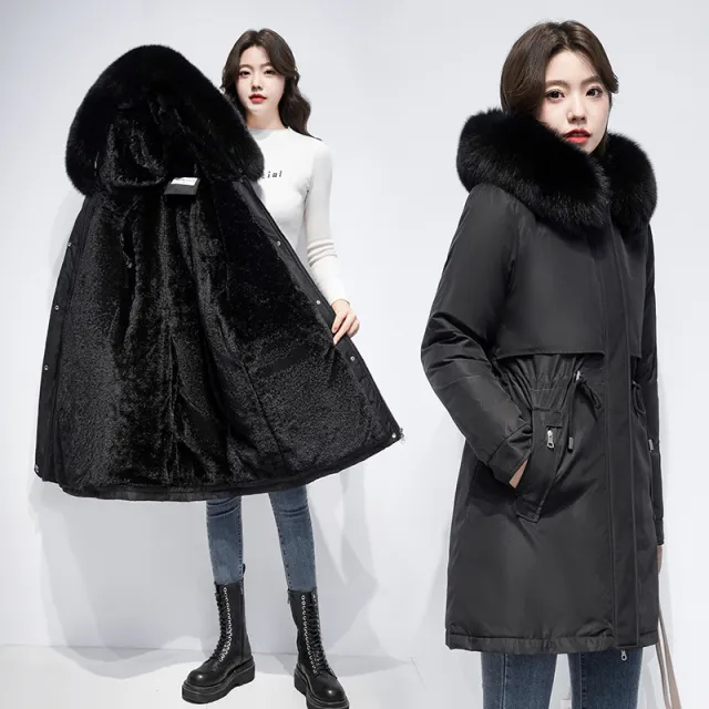 Women's Coat Winter Cotton padded Jacket Black - Shop at LoveMi