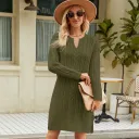Army Green Knitted Dress