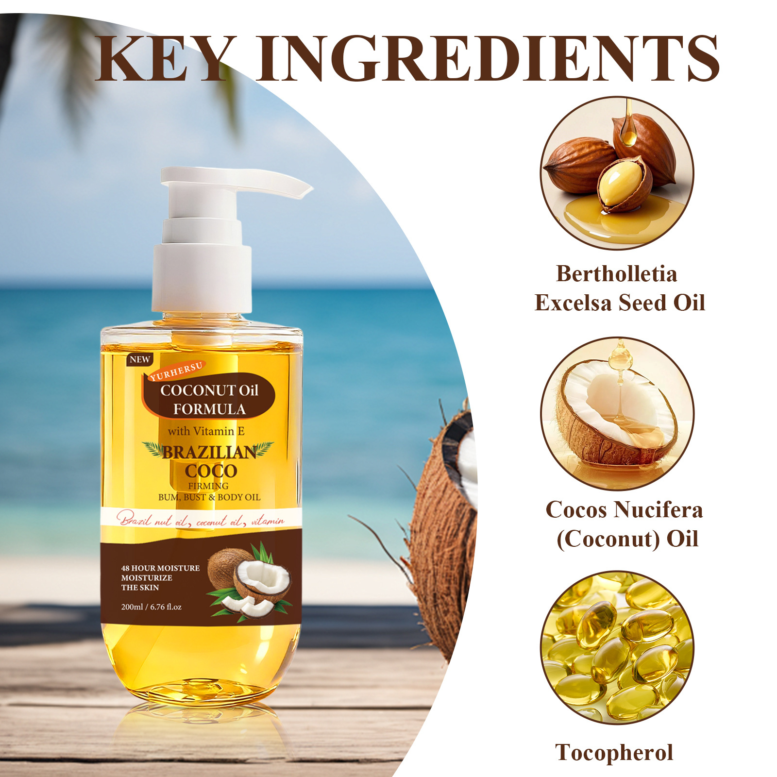 Deeply Nourishing, Refreshing, And Non-greasy Body Care Massage Oil Made With Coconut Oil