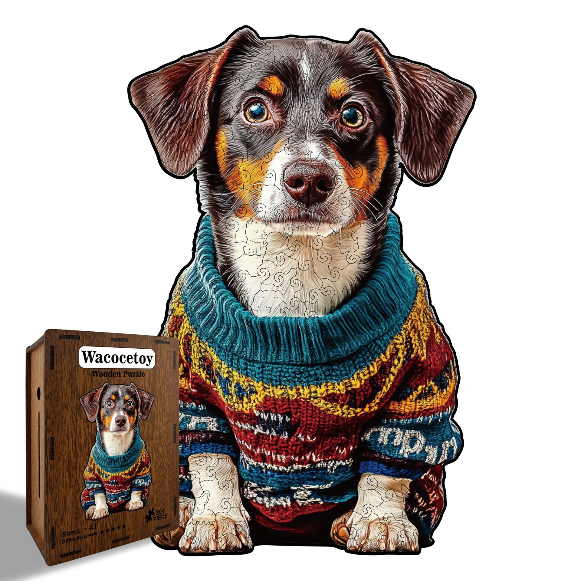 Sausage Dog Puzzle Wooden Alien Puzzle Festival Gift Puzzle Stress Relief Game 4