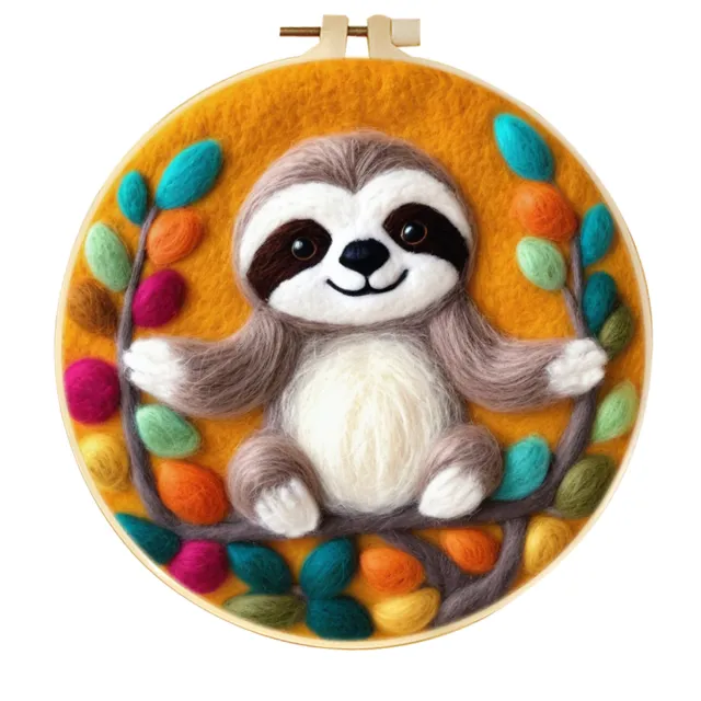 Stamp Wool Felt Painting With Embroidery Frame Material Mzh1619 - Shop at LoveMi
