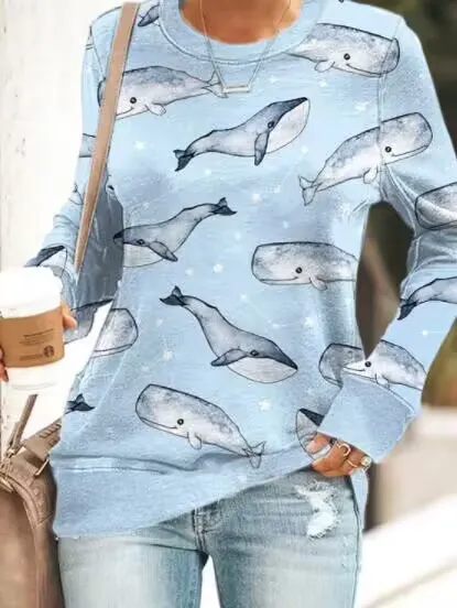 Men's And Women's Printed Crew Neck Sweatshirt Style 1 - Shop at LoveMi