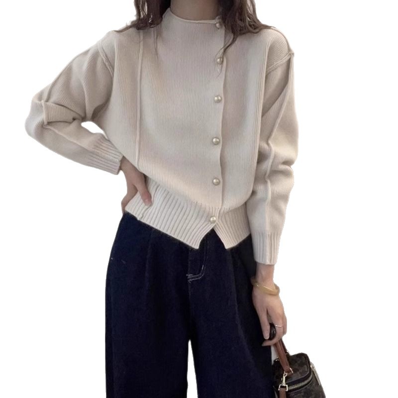 Womens Warm Figure-flattering Knitted Base Sweater - Image 4