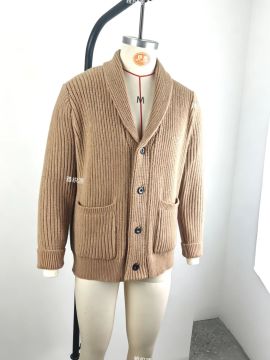 New Mens Striped Knitted Cardigan Jacket