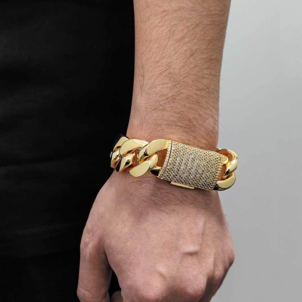 European And American Accessories 18K Gold Men's Bracelet