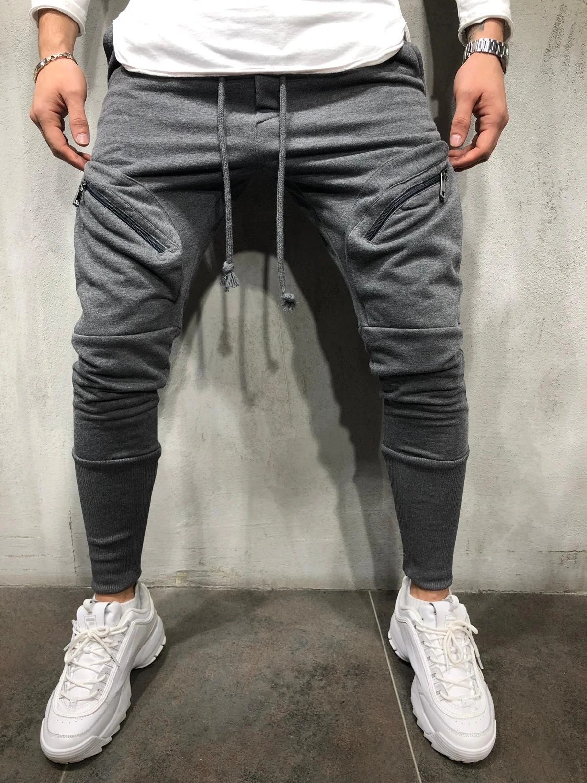 Title 3, American mens casual sports zipper pocket jogg...