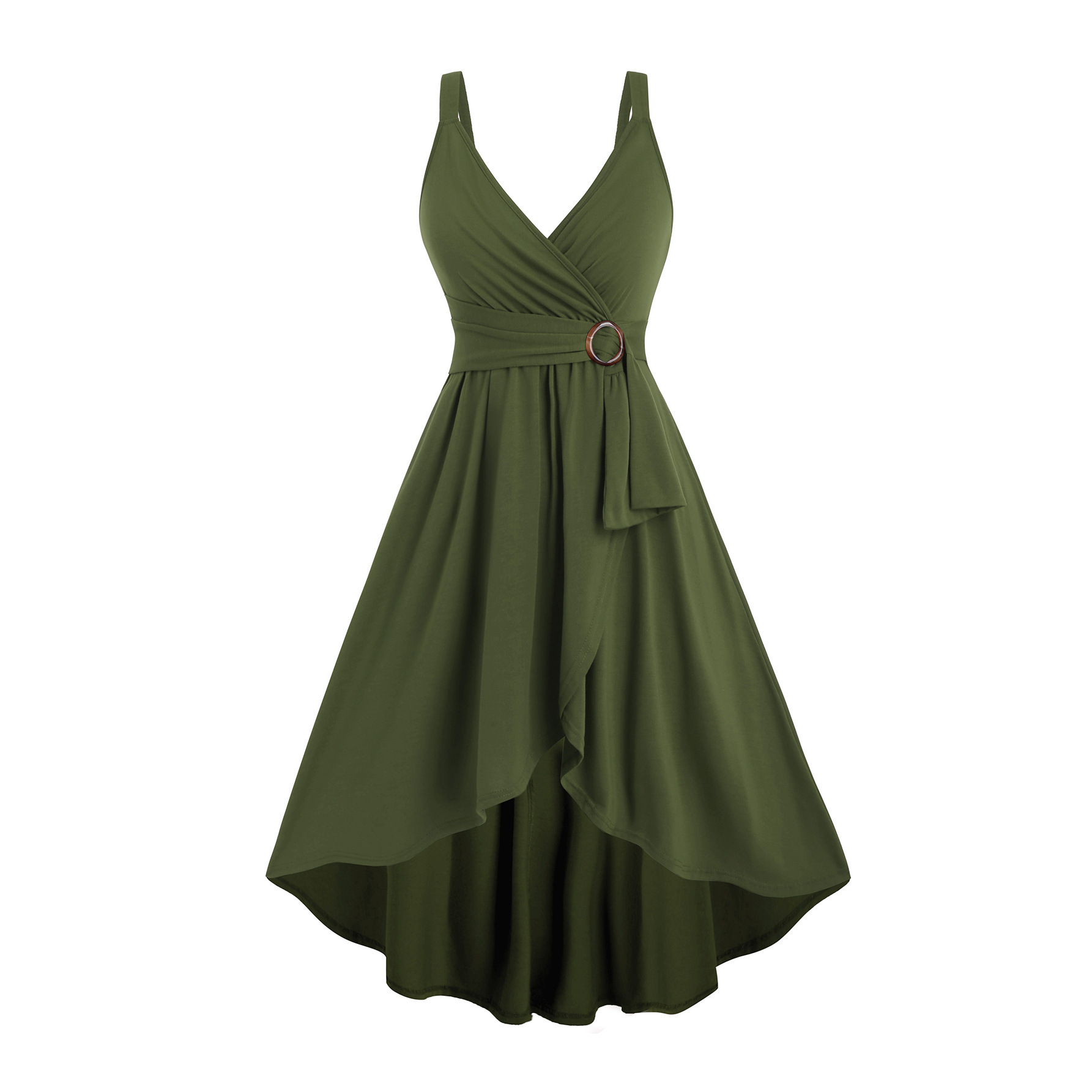 V-neck Strap Waist-tight Temperament Dress