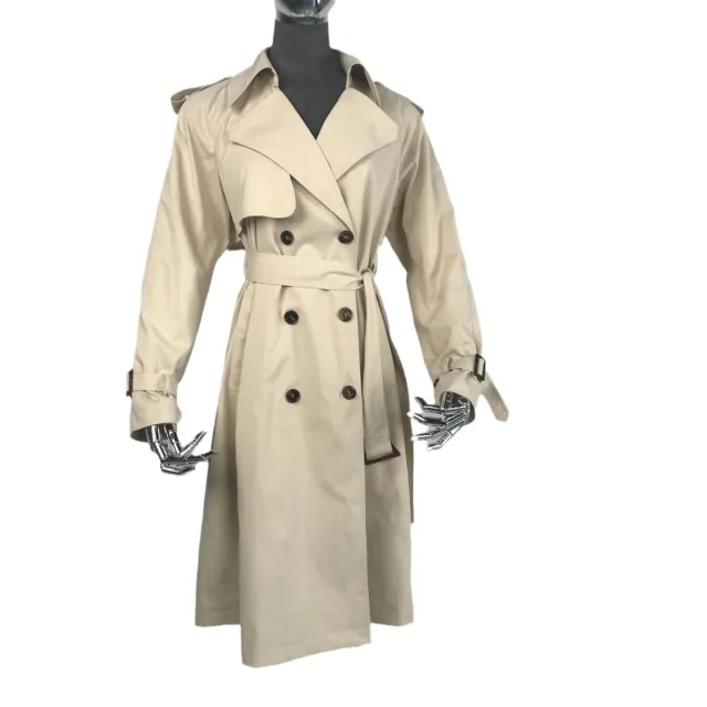 Windbreaker Waterproof Casual Loose Double breasted Beige - Shop at LoveMi