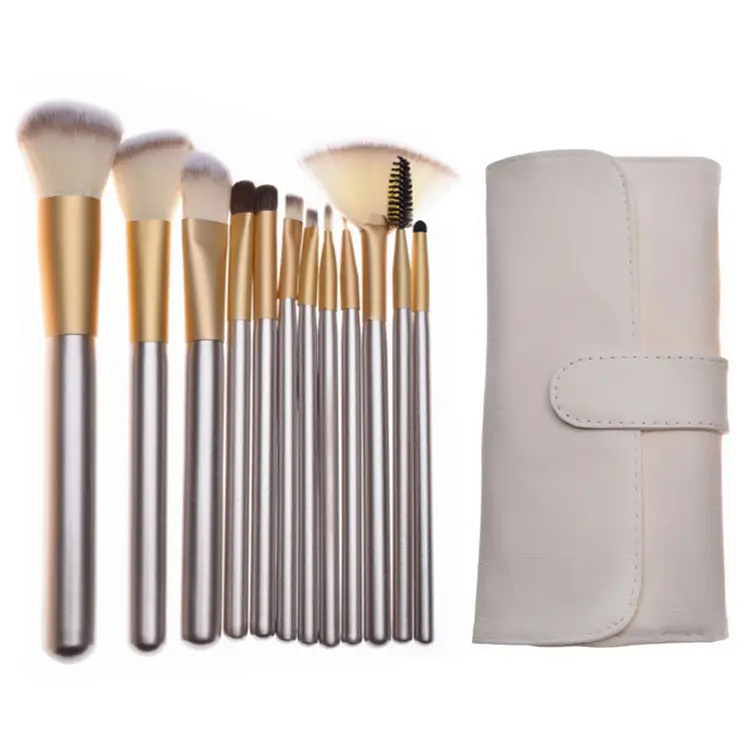 Beige Champagne Makeup Brush Suit