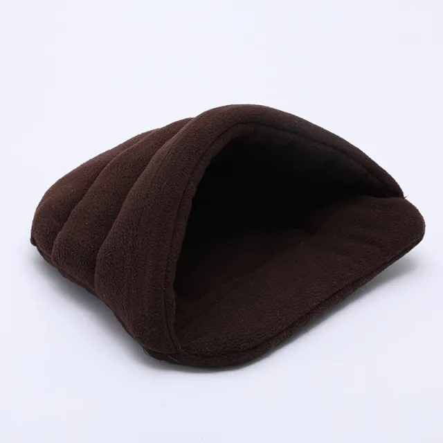 Pet Slippers Nest Cute Cat Sleeping Bag Four Seasons Universal Teddy Small Kennel Guinea Pig Hamster Cotton Pet Nest Dark Coffee - Shop at LoveMi