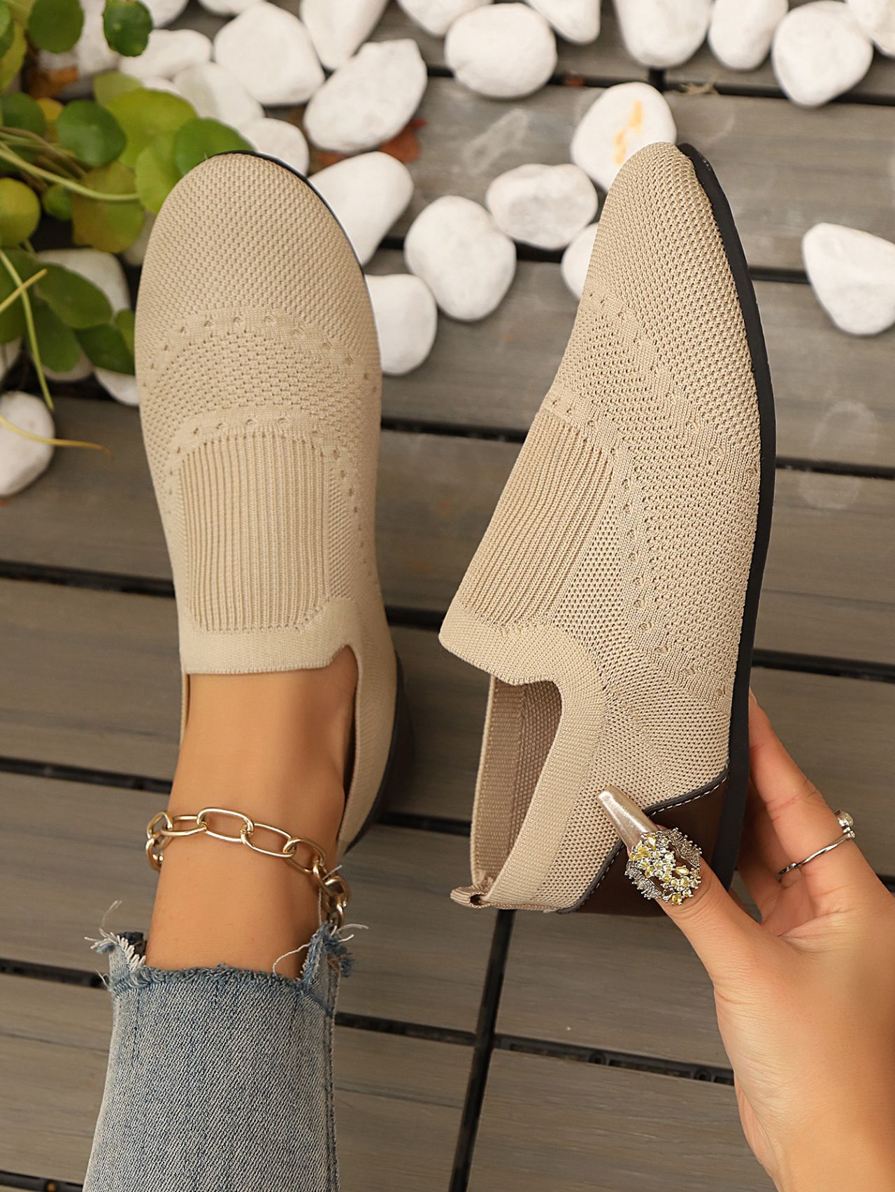 Fly knit Shoes Flat-Soled Breathable Casual 22 7fcac4fb 086f 40b4 8574 5d4f8d84ddfa