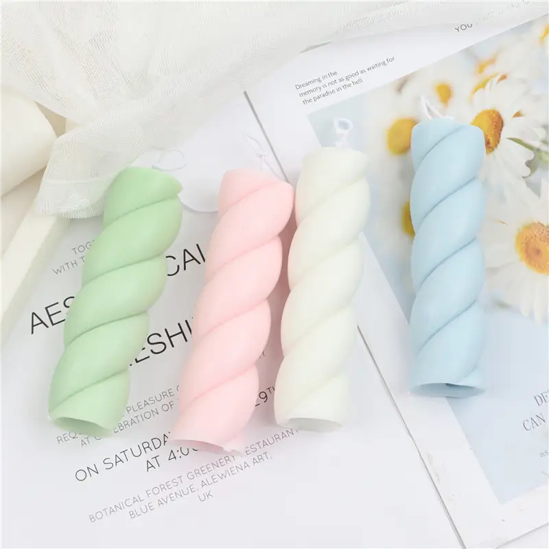 Silicone Cotton Candy Candle Mold DIY Wool Twisted Hemp Flower Fragrance