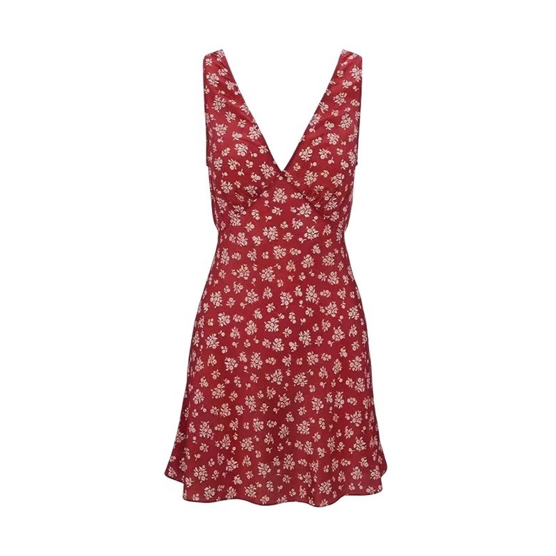 French Retro Floral Suspender Skirt Picture Color - Shop at LoveMi