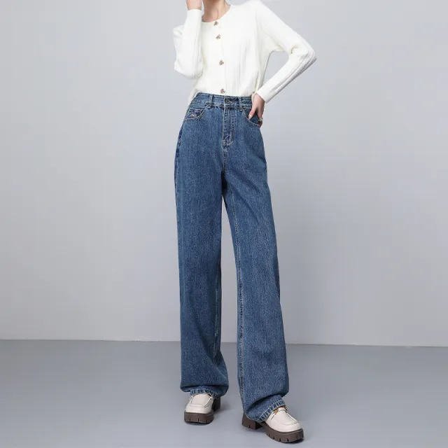 Fashionable New Tall Wide leg Pants For Women Dark Blue - Shop at LoveMi