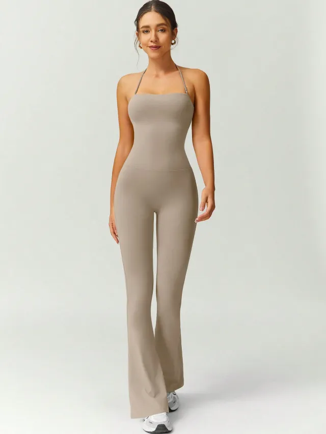 Jumpsuit Yoga Clothes Quick drying Sports Fitness Clothes For Women Linen S - Shop at LoveMi